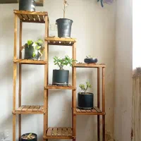 استند چوبی ۱۰ گلدانه