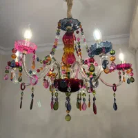 لوستر ۶ شاخه رنگی|لوستر و چراغ آویز|تهران, حکمت|دیوار