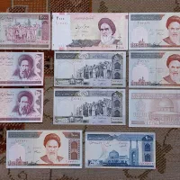 ۳۴ عدد اسکناس شاهی و اوایل جمهوری|کلکسیون سکه، تمبر، اسکناس|کرج, گلشهر|دیوار