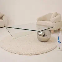 میز جلومبلی شیشه ای گوی دار - فروش با گارانتی