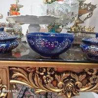 ۳ظرف سفالی کار دست همدان با رنگ‌کوره ای