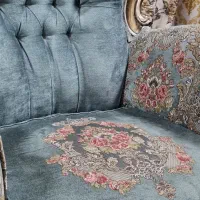 مبل ۹ نفره چوب گردو با پارچه شنل ترک|مبلمان خانگی و میز عسلی|تهران, جردن|دیوار