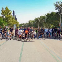 تیم دوچرخه سواری در طبیعت سلماس