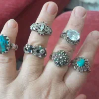 انگشترهای زنانه قدیمی با سنگ اصل|جواهرات|کرج, مصباح|دیوار