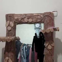 آیینه بزرگ چوبکاری شده