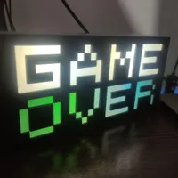 لوگو game over با نور های RGB|قطعات و لوازم جانبی رایانه|خرم‌آباد, |دیوار