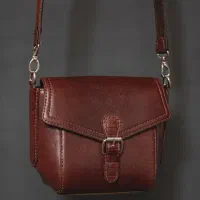 کیف دوشی چرم طبیعی تمام دستدوز