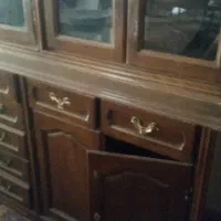 بوفه چوبی دو تکه|بوفه، ویترین، کنسول|شیراز, عفیف‌آباد|دیوار