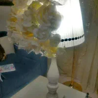 آباژور سفید چوبی