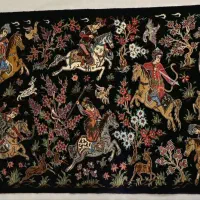 فرش ذرع وچارک تمام ابریشم