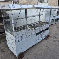 چهار عدد سلف فر ساندویچی سیار صنعتی (نور)استیل