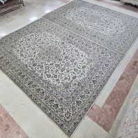 فرش جفت 9 متری کاشان کرم طوسی دستبافت|فرش|تهران, ونک|دیوار