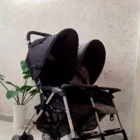 کالسکه دوقلو کنارهم جیوبی خارجی دو قلو دوقولو ۲قلو