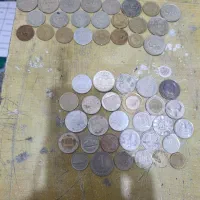 تعدادی سکه قدیمی ایرانی و خارجی متابق تصویر|کلکسیون سکه، تمبر، اسکناس|قدس, شهرقدس|دیوار