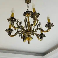 ۲ لوستر برنز اصل ۶ شاخه  سالم و سنگین (خاص‌پسند)