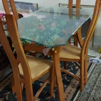میز غذاخوری ۴ نفره کاملا سالم باغچه دار