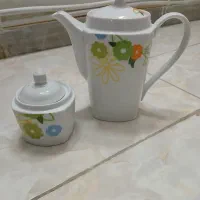 قوری شیر خوری و قندان چینی