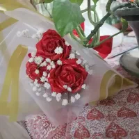 گل های روبانی|گل مصنوعی|بیرجند, |دیوار