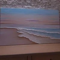 تابلو موج زیبا،نقاشی کار دست