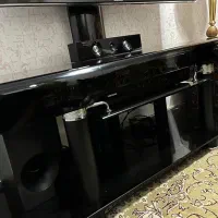 میز تلویزیون شیشه مشکی نو