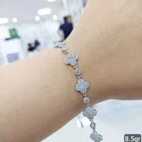 دستبند  ونکلف نقره سیلورقالب طلا عیناطلا جواهراتی۸