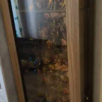 بوفه چوبی شیشه ای