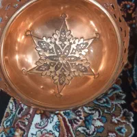 ظرف مسی با مرصع کاری سنگ فیروزه بر بدنه ظرف|صنایع دستی و سایر لوازم تزئینی|تهران, چهارصد دستگاه|دیوار