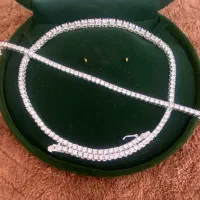 ست دستبندوگردنبندنقره تنیسی نو