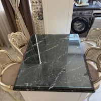 جزیره سنگ اعلا و شیشه و ۴عدد صندلی چوب دست ساز|میز و صندلی غذاخوری|مشهد, احمدآباد|دیوار