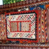 گلیم شیرازی قدیمی صدساله ریزبافت پشمی