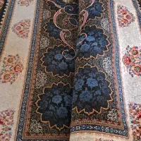 سرمه ای کاربنی جفت ۱۲متری تمام‌ نخ|فرش|گنبد کاووس, |دیوار
