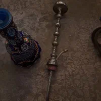 قلیون برنجی حکاکی شده