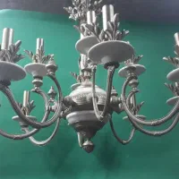 لوسترارکیده تمام برنجی وسنگی برنجی 8و12شاخه