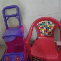 صندلی کودک و کالسکه اسباب بازی