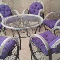 مبلمان باغی و مبلمان ویلایی طرح جاسمین فلزی لیوp1|مبلمان خانگی و میز عسلی|هشتگرد, طاووسیه|دیوار