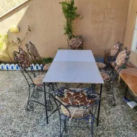 میز و صندلی باغی فلزی فرفورژه سنگین