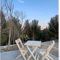 میز و صندلی تاشو چوبی