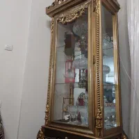 ویترین چوب راش ورق طلا