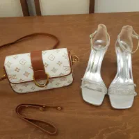 کفش مجلسی نقره ایی  ترک ، کیف لویی ویتون کاملا نو