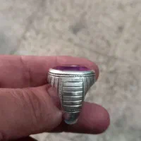 انگشتره ری احمد وموزانایت عقیق یاقوت فیروزه