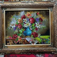 تابلو فرش دستبافت گل برای روز مادر/نقد و اقساط|تابلو فرش|تهران, لویزان|دیوار