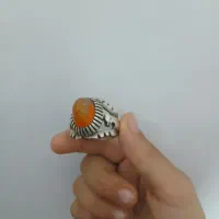 انگشتر نقره دست ساز عقیق دوپوست|جواهرات|کهک, |دیوار