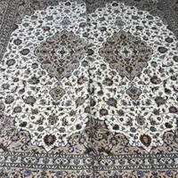 فرش تولیدی جفت ۹ دست بافت کاشان نقشه جدید