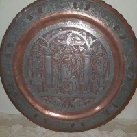 سینی مسی|کلکسیون اشیاء عتیقه|همدان, |دیوار