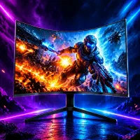 مانیتور ۳۲ اینچ گیمینگ خمیده ۱۶۵ هرتز IPS