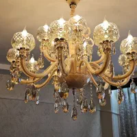 لوستر کریستالی طرح جدید ۱۵ شاخه|لوستر و چراغ آویز|کرج, شاهین‌ویلا|دیوار
