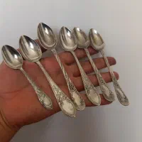 قاشق آب نقره روسی