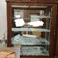 بوفه چوب گردو قدیمی ، منبت کاری شده|بوفه، ویترین، کنسول|تهران, زیبادشت|دیوار