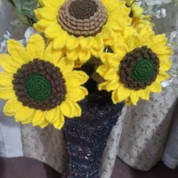 گلهای بافتنی وتزئینی