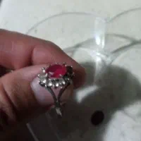 انگشتری نقره زنانه یاقوت